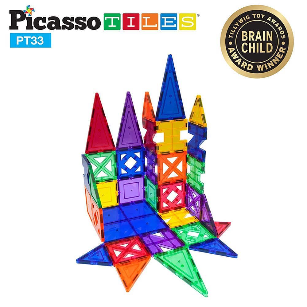 Picasso Tiles – 33 Pieces: 3-D Designer Artistry Kit – KIDOODLE