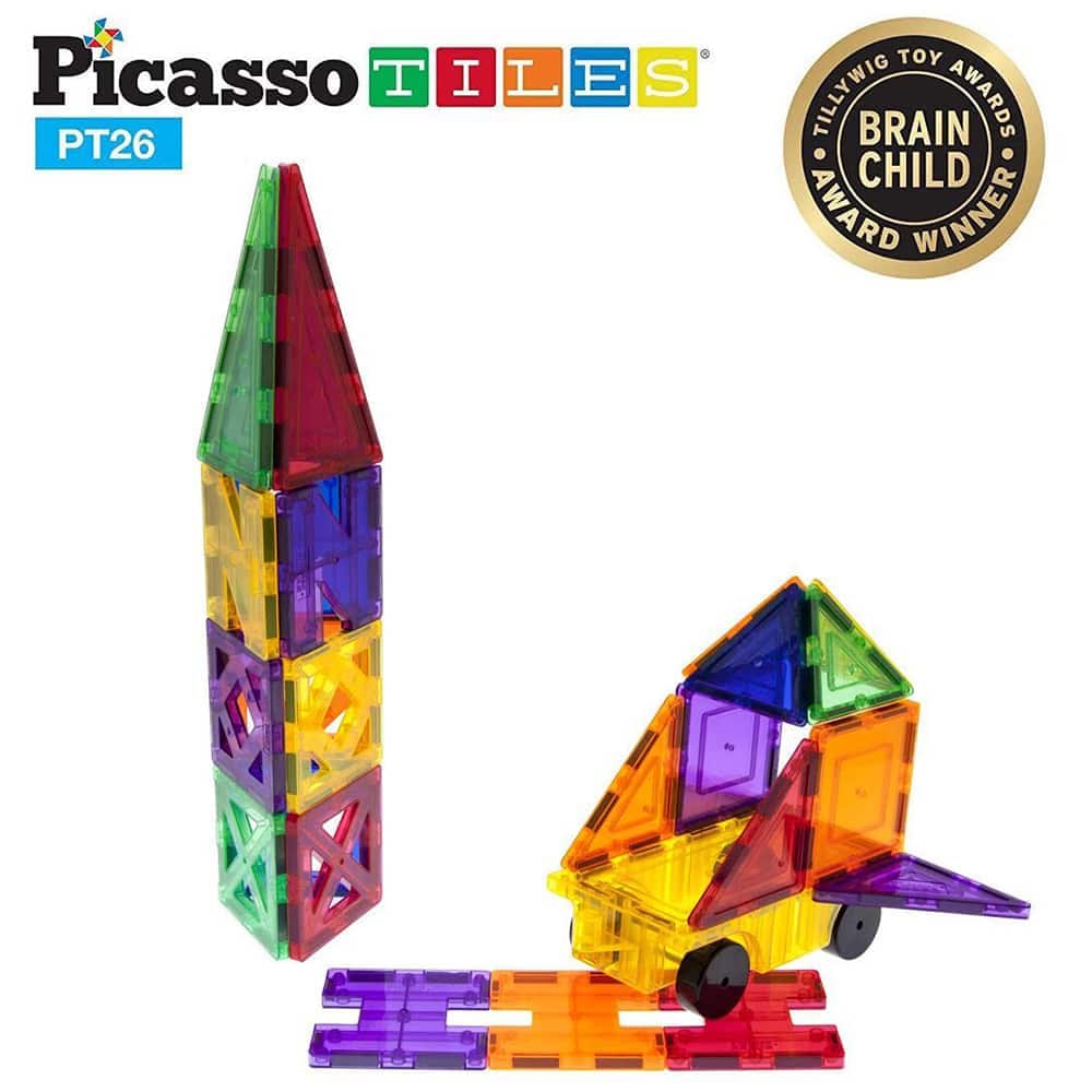 Picasso Tiles – 26 Pieces: 3-D Designer Artistry Kit – KIDOODLE