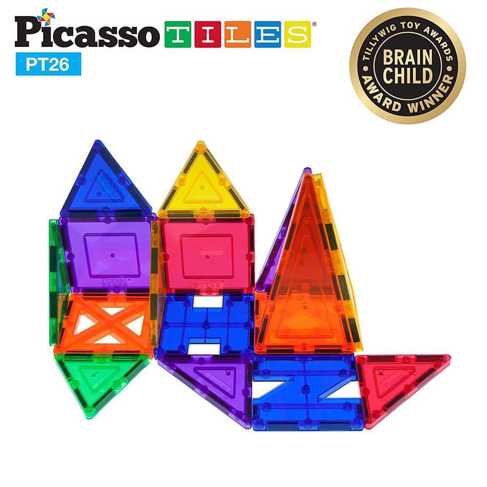 Picasso Tiles – 26 Pieces: 3-D Designer Artistry Kit – KIDOODLE