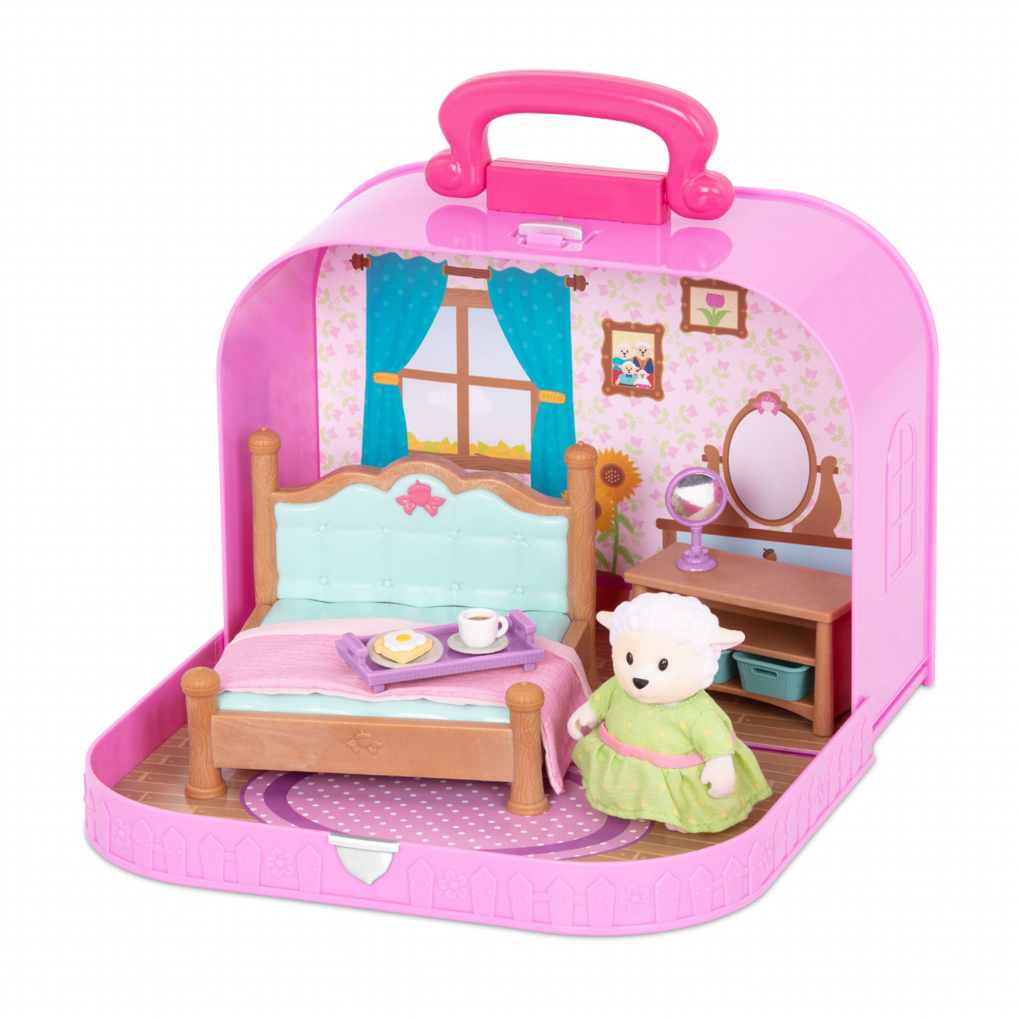 Li’l Woodzeez Master Bedroom Playset in Carry Case KIDOODLE