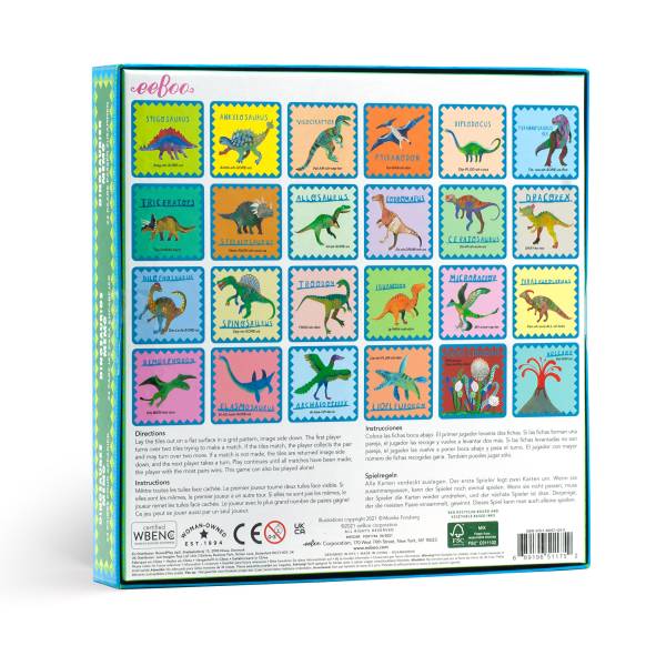 eeboo Shiny Dinosaur Memory and Matching Game - Image 5