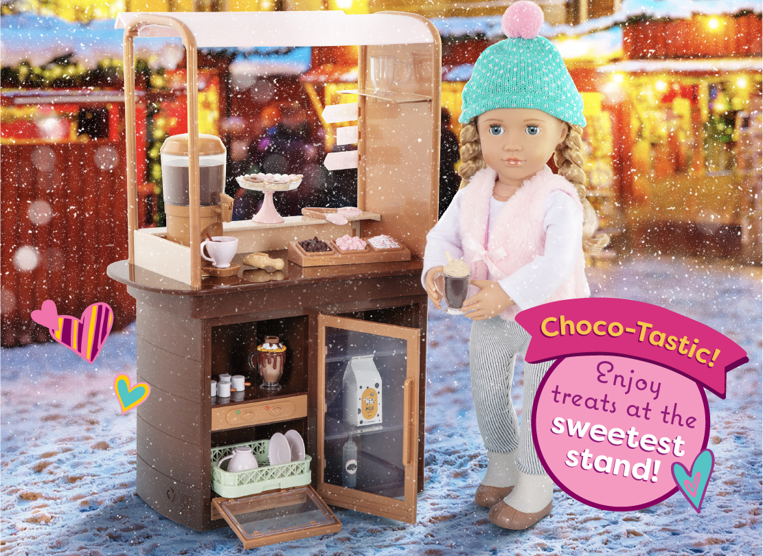 Our Generation Hot Chocolate Stand for 18 Dolls - Choco-tastic