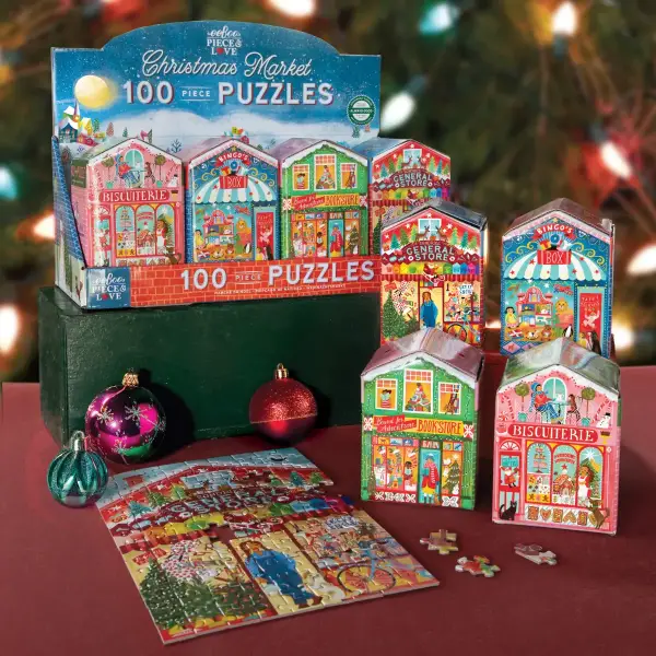 Christmas Market 100 Pc Mini Puzzle - Image 4