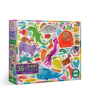 Animal Voices 36 Pc Giant Puzzle