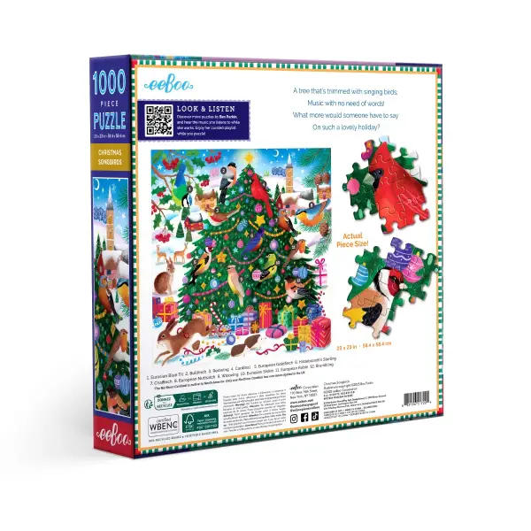 Christmas Songbirds 1000 Pc Sq Puzzle - Image 2