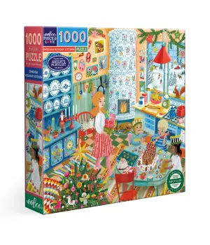 Swedish Holiday Kitchen 1000 Pc Sq Puzzle