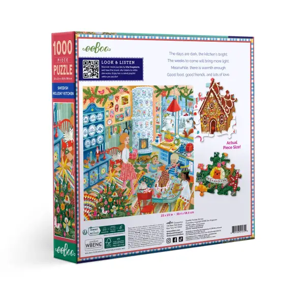 Swedish Holiday Kitchen 1000 Pc Sq Puzzle - Image 2