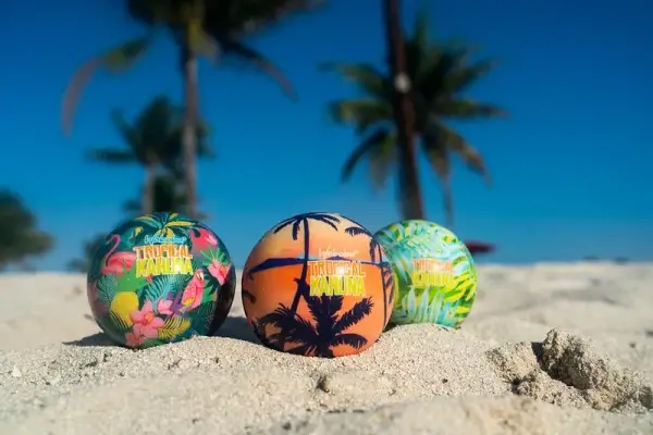 Waboba Tropical Kahuna Balle rebondissante pour enfants, taille 80 mm, multicolore